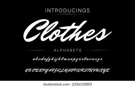 Clothes Bold and script alphabets. Vector font duo.