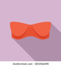 Clothes bra icon. Flat illustration of clothes bra vector icon for web design