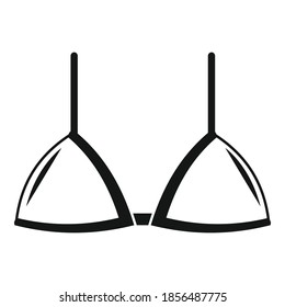 Icono del sujetador de ropa. Ilustración simple del icono vectorial del sujetador de ropa para el diseño web aislado en fondo blanco