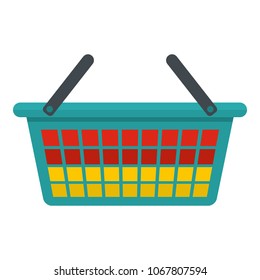 Clothes bucket icon. Flat illustration of clothes bucket vector icon for web