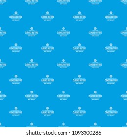 Clothes button accessory pattern vector seamless blue repeat for any use