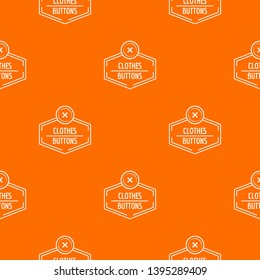 Clothes button craft pattern vector orange for any web design best
