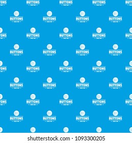 Clothes button dressmaking pattern vector seamless blue repeat for any use