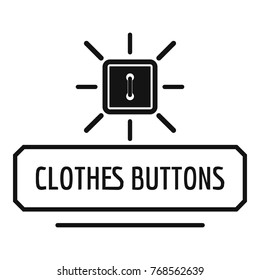 Clothes button logo. Simple illustration of clothes button vector logo for web