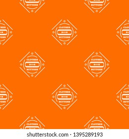 Clothes button plastic pattern vector orange for any web design best