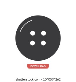 Clothes button vector icon