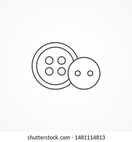 Clothes button vector icon sign symbol