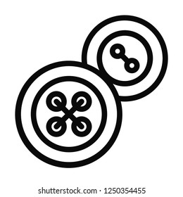 Clothes buttons icon vector
