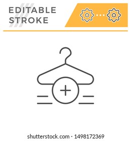 Clothes buying editable stroke line icon