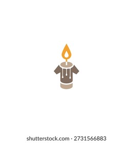 Clothes Candle Creative Logo Idea.