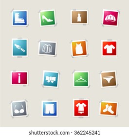 Clothes card icons for web