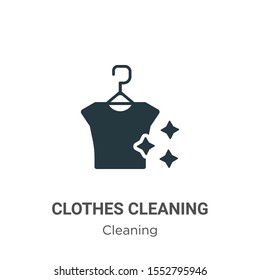 Clothes cleaning vector icon on white background. Flat vector clothes cleaning icon symbol sign from modern cleaning collection for mobile concept and web apps design.