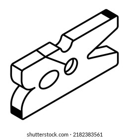 A clothes clipper line icon download