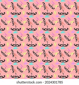 Clothes Clips seamless pattern. 2021 seamless pattern design.
