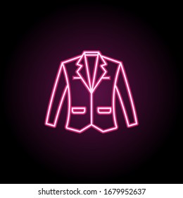 Clothes, clothing women suit neon icon. Simple thin line, outline vector of clothes icons for ui and ux, website or mobile application