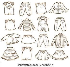 clothes collection (vector illustration)