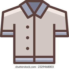 Icono de la línea de color de la ropa - Icono único, vector