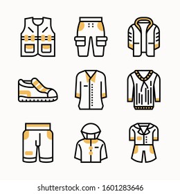 Clothes of Color vector icons