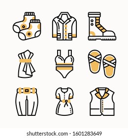 Clothes of Color vector icons