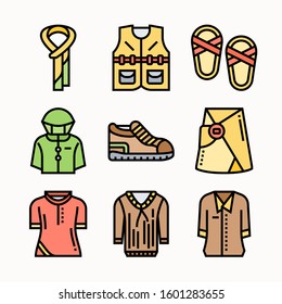 Clothes of Color vector icons