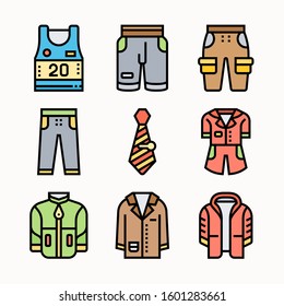 Clothes of Color vector icons