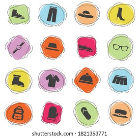 Clothes color vector icons for web and user interface