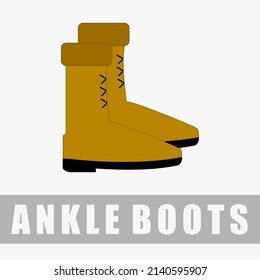 CLOTHES. COLORED ANKLE BOOT ILLUSTRATION DESIGN