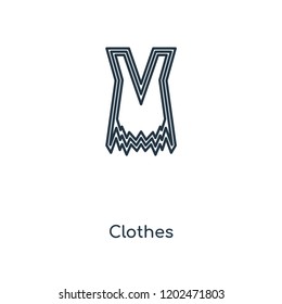 Clothes concept line icon. Linear Clothes concept outline symbol design. This simple element illustration can be used for web and mobile UI/UX.