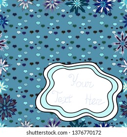 Clothes decor. Hand drawn imitation. Clothes design. Fashion lettering. Vector sketch. Illustration in neutral, blue and white colors. Seamless pattern. Of trendy print for t shirt drawn with a tablet