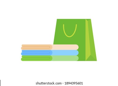 Clothes design elements isolated on a white background. Vector flat cartoon illustration EPS10