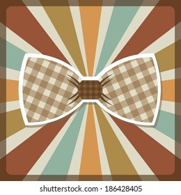Clothes design over colorful stripes background, vector illustration