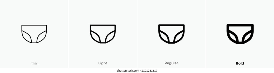clothes diapers icon. Thin, Light Regular And Bold style design isolated on white background