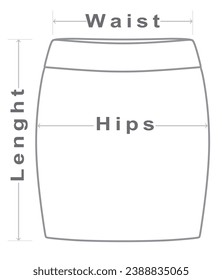 Clothes dimensions icon. vector illustration