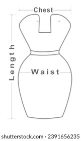 Clothes dimensions icon. vector illustration