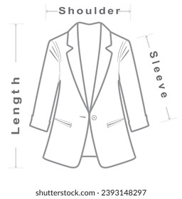 Clothes dimensions icon. vector illustration