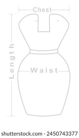 Clothes dimensions icon. vector illustration