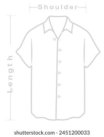Clothes dimensions icon. vector illustration