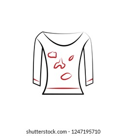clothes, dirty, removal 2 colored line icon. Simple colored element illustration. clothes, dirty, removal outline symbol design from laundry and dry set