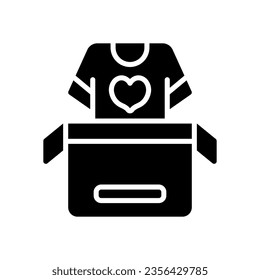 icono de donación de ropa para tu sitio web, móvil, presentación y diseño de logotipo.