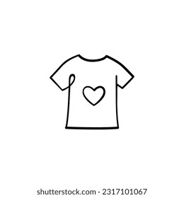 Clothes Donation Line Style Icon Design