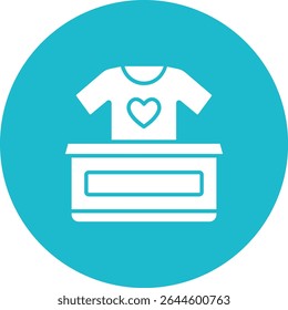 Ícone do vetor de Doação de Roupas. Pode ser usado para impressão, aplicativos móveis e da Web.