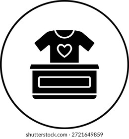 Ícone do vetor de Doação de Roupas. Pode ser usado para impressão, aplicativos móveis e da Web.