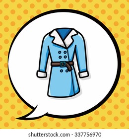 clothes doodle, speech bubble