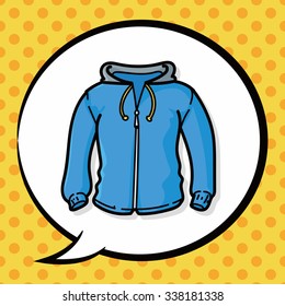 clothes doodle, speech bubble