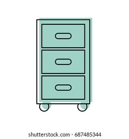 Clothes drawers isolated icon