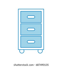 Clothes drawers isolated icon
