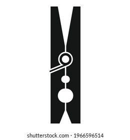 Icono del clip seco de la ropa. Ilustración simple del icono del vector del clip seco Clothes para el diseño web aislado en fondo blanco