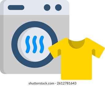 Clothes Dryer Icon Flat Vector Illustration