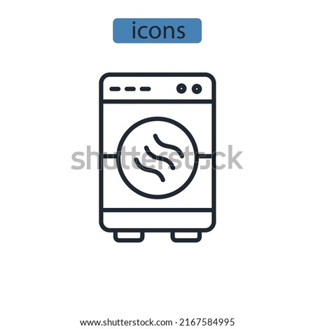 clothes dryer icons  symbol vector elements for infographic web