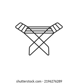 Clothes dryer simple line vector icon.